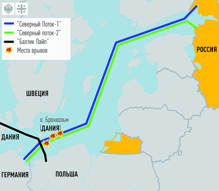 Карта северного потока 1
