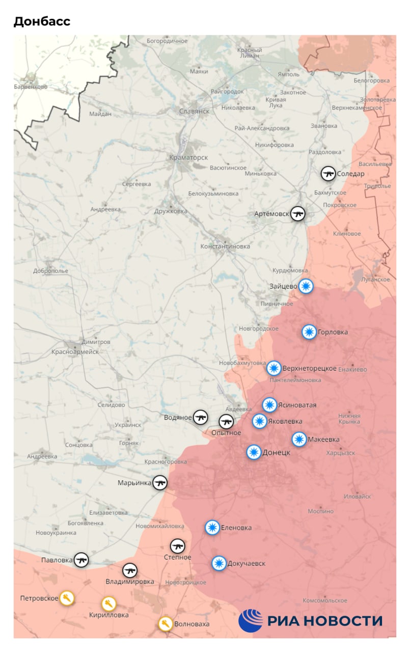 Карта войны на украине риа