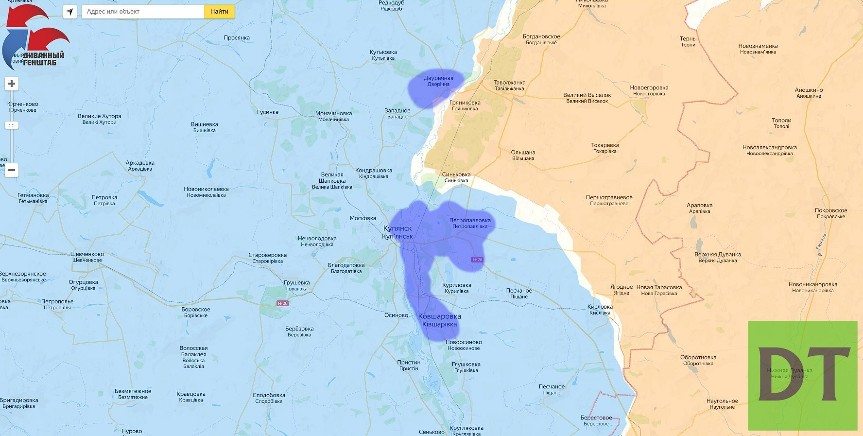 Купянск карта боевых действий