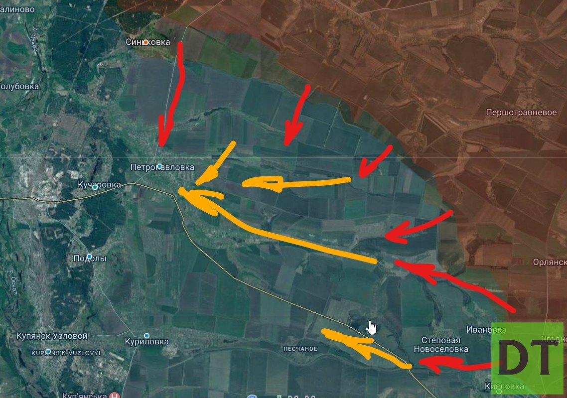 Карта боевых действий в купянске на сегодня