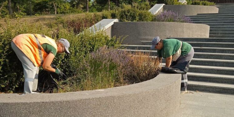 В Мариуполе приводят в порядок парк имени Гурова