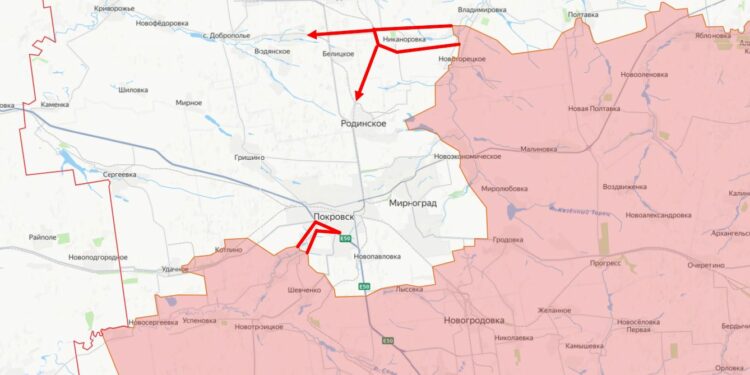 Российские войска берут Никаноровку, тесня противника к железной дороге
