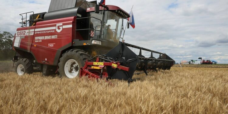 В ДНР начали использовать новые комбайны «Брянсксельмаш» для уборки урожая