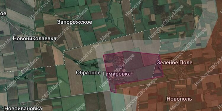 Российские войска освободили село Темировка в Запорожской области