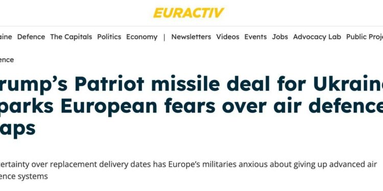 Украина рискует остаться без новых Patriot из-за медленных поставок