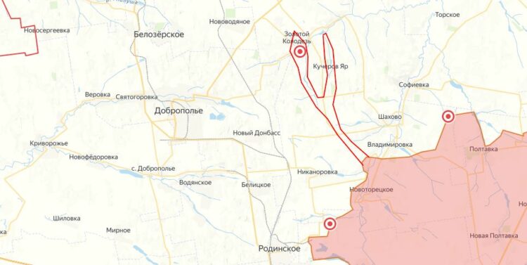Разгром фронта под Добропольем, Российские войска продвинулись на 11 километров