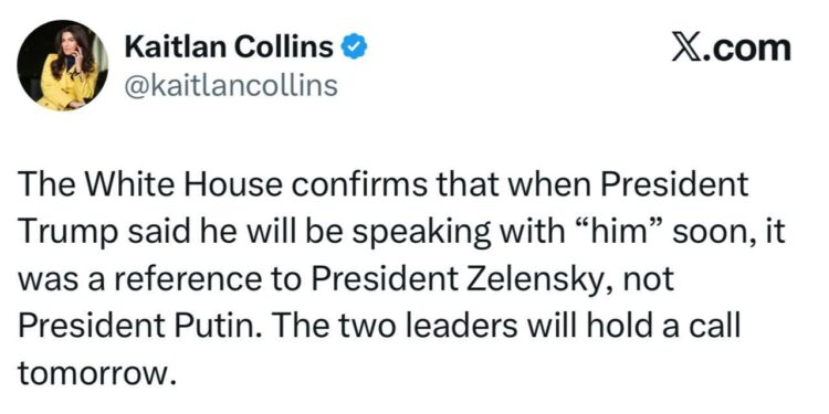 Трамп поговорит с Зеленским, а не с Путиным: Белый дом уточнил планы