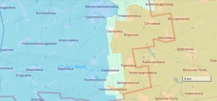 Российские войска продвинулись к Орестополю в Днепропетровской области