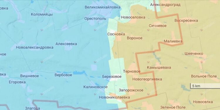 Российские войска продвинулись к Орестополю в Днепропетровской области