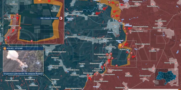 Продвижение ВС РФ южнее Северска: освобождение Переездного и новые позиции у Выемки. Сводка на 29.09.2025