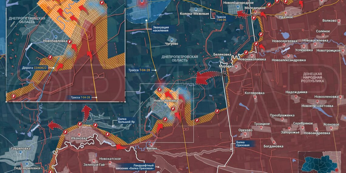 Прорыв под Новопавловкой: российские силы развивают наступление и меняют конфигурацию фронта
