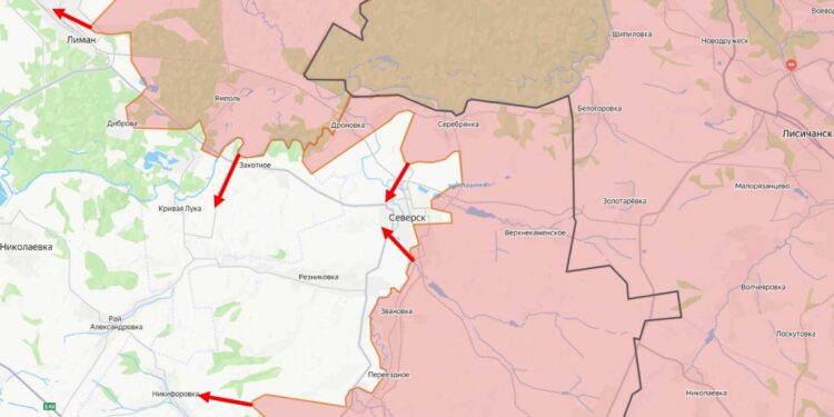 Северское направление: российские силы усиливают охват и давление на подступах к Северску — 29.11.2025