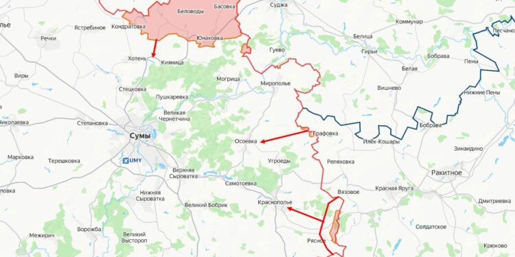 Прорыв российских войск в Сумской области меняет конфигурацию приграничья