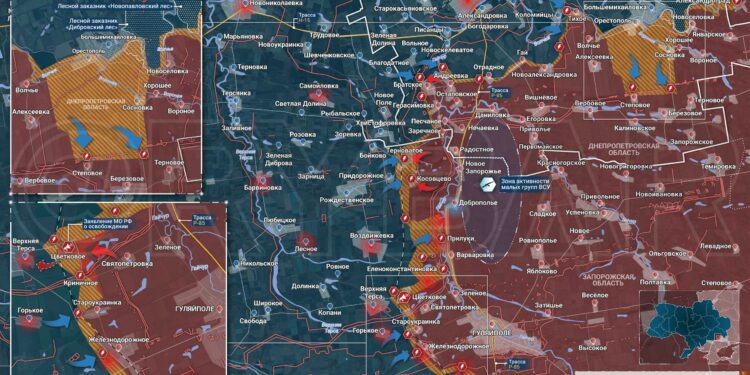 Восточно-Запорожское направление: фронт колеблется на северном и южном флангах