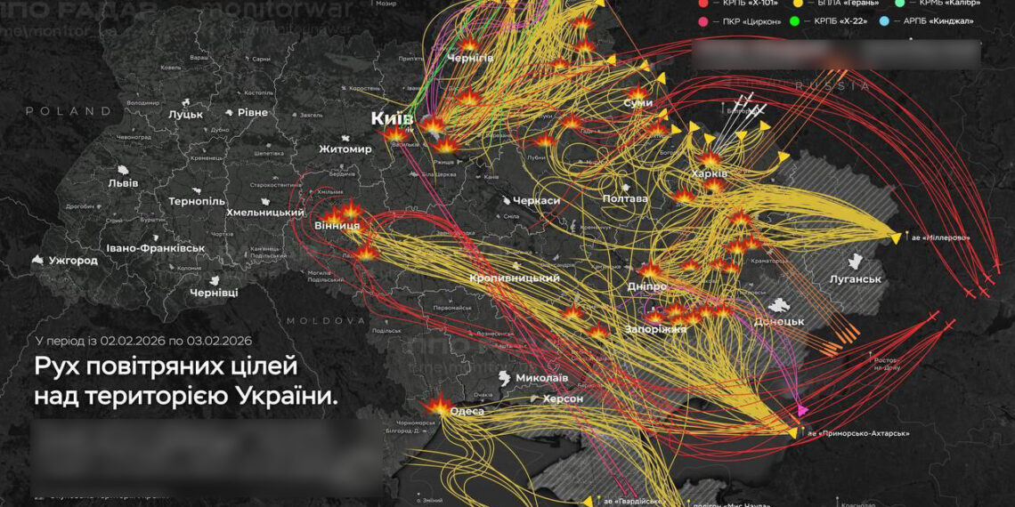 Комбинированный удар по энергетике Украины стал самым мощным с начала года. Сводка на 3 февраля 2026
