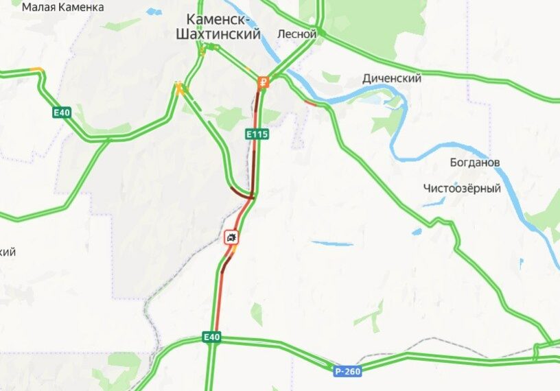 Пробка 10 км на трассе М-4 «Дон» в Ростовской области из-за ДТП
