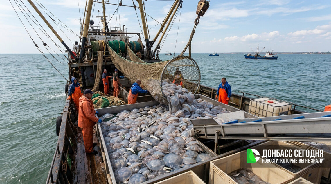 В Азовском море за десять дней выловили 1,9 тонны медуз: промысел продолжится до ноября