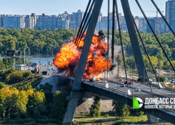 Новый прилёт по Северному мосту: дорожное полотно получило серьёзные повреждения